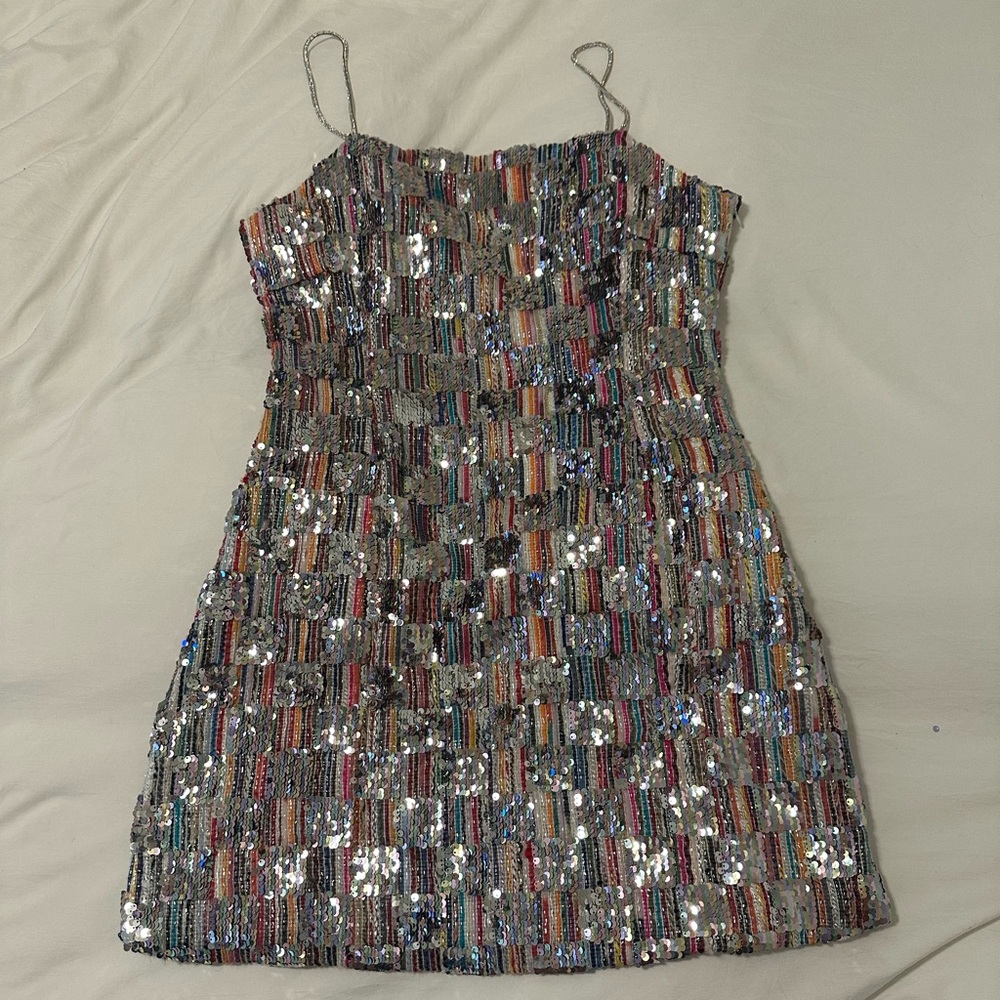 Nasty Gal Multicolored Sequin Dress NWT, perfect for Eras Tour or Bachelorette